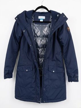 Columbia Navy Hooded Insulated Snow Parka